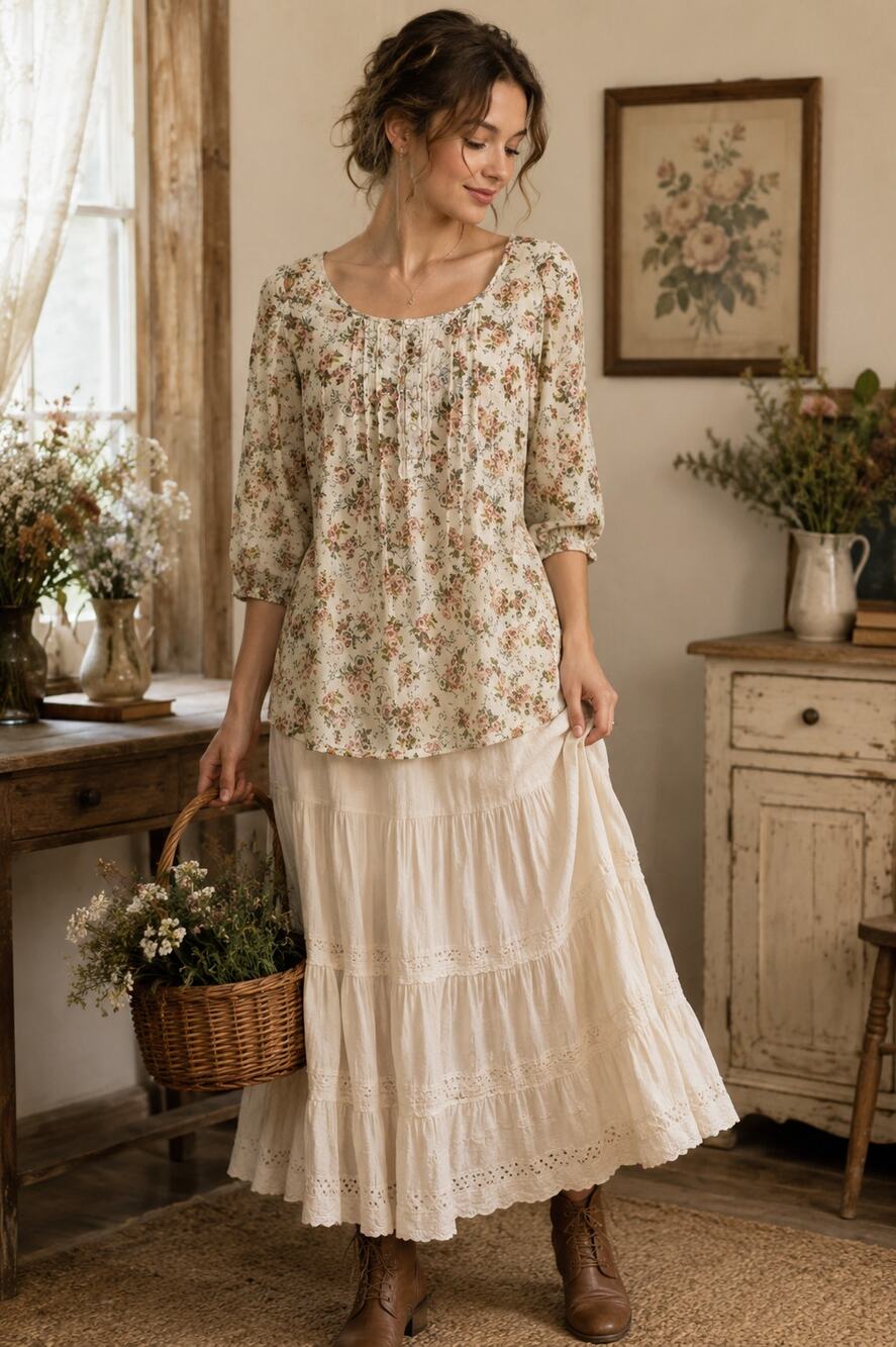 Love Squared size Medium Floral Tunic
